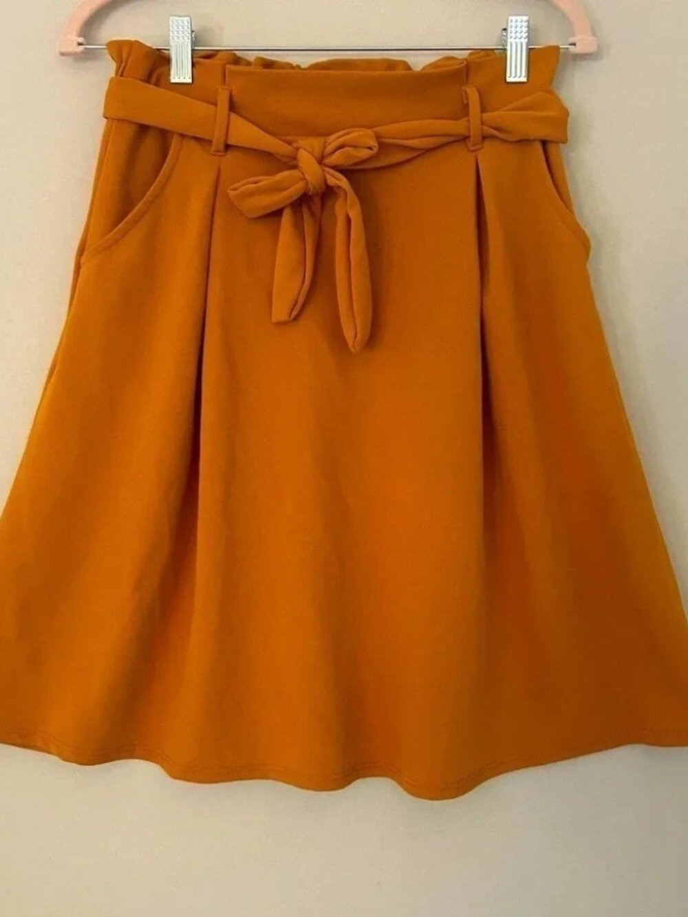 Yellow paper bag skirt size L